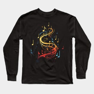 Music Colorful Notes Long Sleeve T-Shirt